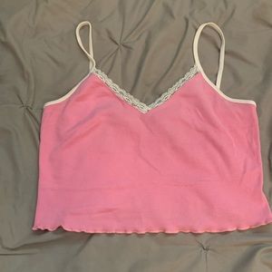 brandy melville pink crop top